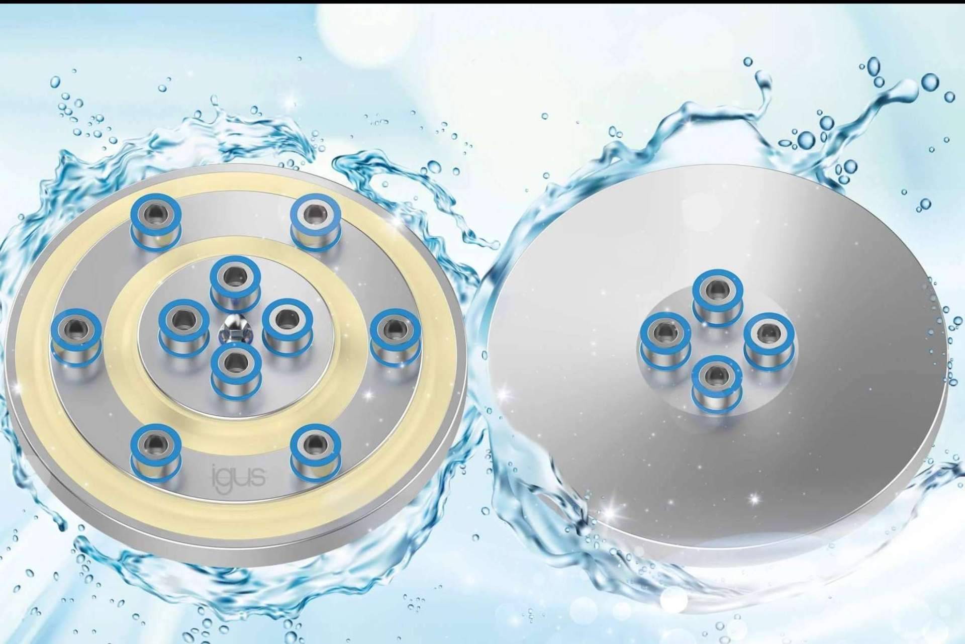 El plato giratorio (PRT) de diseño higiénico, uno de los productos más innovadores de igus