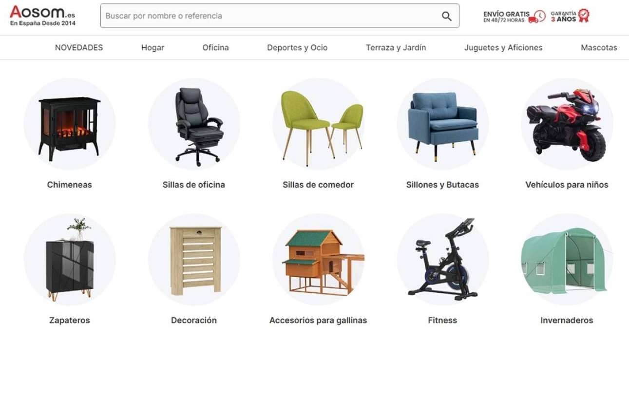 Aosom.es, la tienda online que combina variedad, estilo y comodidad
