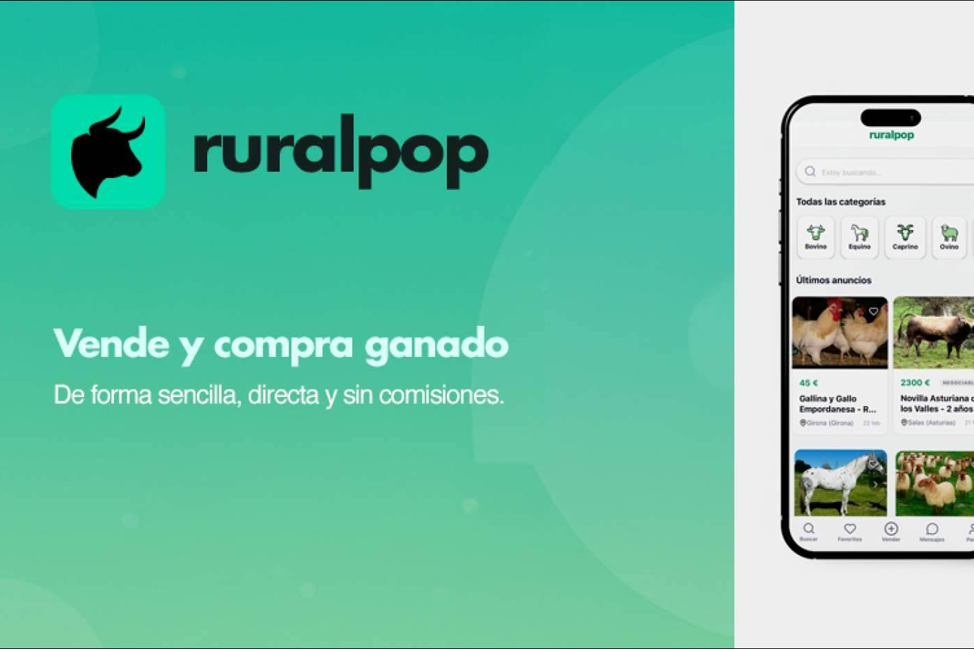 Ruralpop, app líder en compraventa rural al desaparecer Vacapop